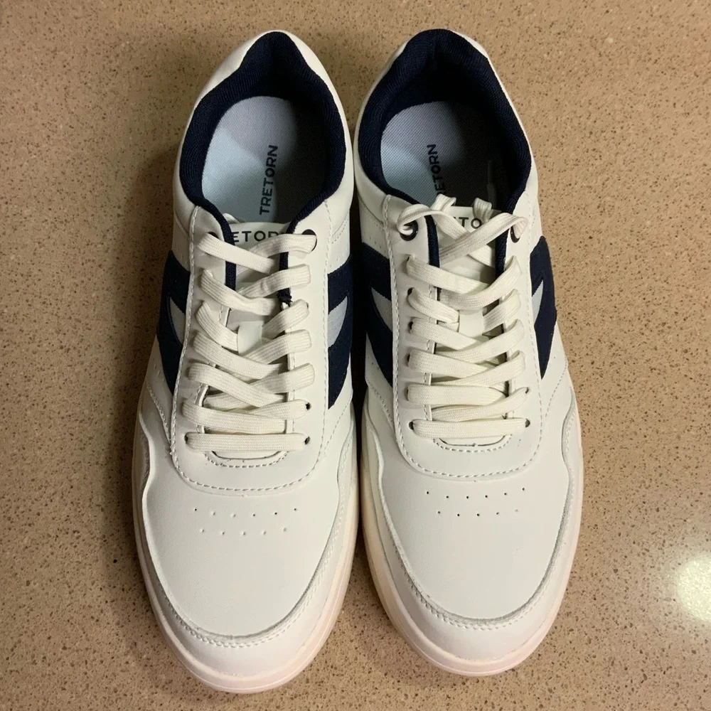 TRETORN Dennis White Athletic blue trim Sneakers